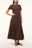 Staud Le Havre Dress in Dark Chocolate