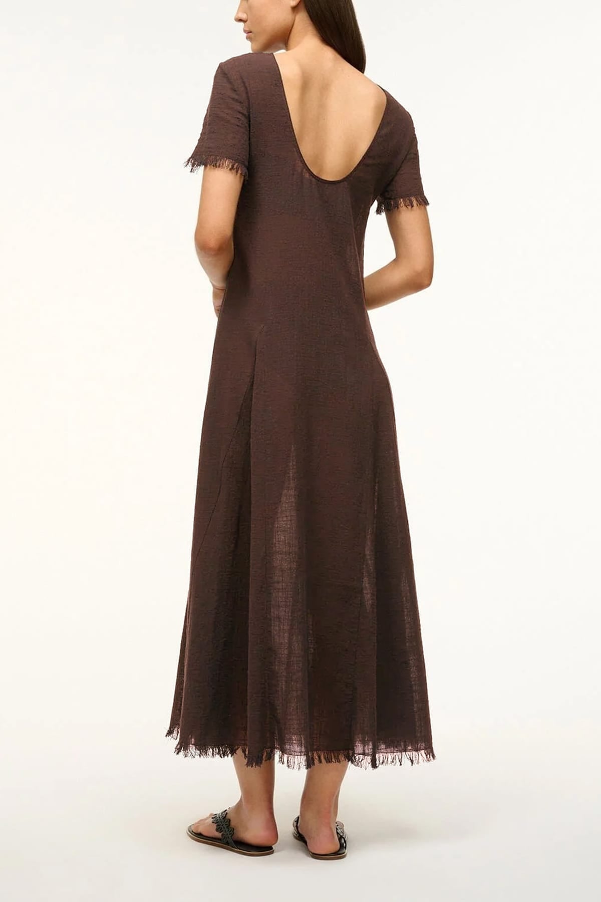 Staud Le Havre Dress in Dark Chocolate – Hampden Clothing