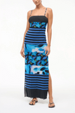 Staud Leona Dress in Blue Haze Multi