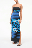 Staud Leona Dress in Blue Haze Multi