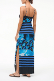 Staud Leona Dress in Blue Haze Multi