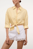 Staud Lisa Linen Top in Butter