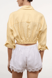 Staud Lisa Linen Top in Butter