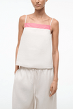 Staud Maisie Linen Top Blush Canyon
