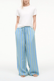 Staud Mateo Linen Pant in Seaport Stripe