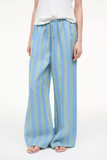 Staud Mateo Linen Pant in Seaport Stripe