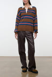 Staud Michael Cashmere Sweater in Savoy Stripe