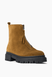 Staud Miles Zip Ankle Boot in Cigar