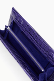 Staud Muse Clutch in Amethyst Croco