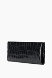 Staud Muse Clutch in Black Croco