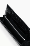Staud Muse Clutch in Black Croco