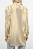 Staud Nolan Silk Shirt in Monday Stripe