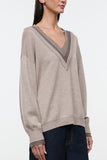 Staud Norman Sweater in Sesame Multi