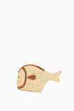 Staud Pesce Raffia Clutch in Natural/Tan