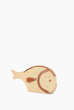 Staud Pesce Raffia Clutch in Natural/Tan