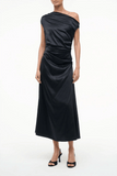 Staud Phare Silk Maxi Dress in Black