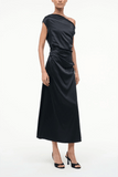 Staud Phare Silk Maxi Dress in Black