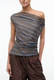 Staud Phare Top in Huntington Stripe