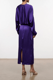 Staud Phoebe Silk Dress in Amethyst