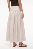 Staud Procida Skirt in Ivory/Dark Oak Micro Stripe