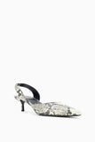 Staud Sebastian Slingback in White Snake