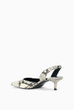 Staud Sebastian Slingback in White Snake