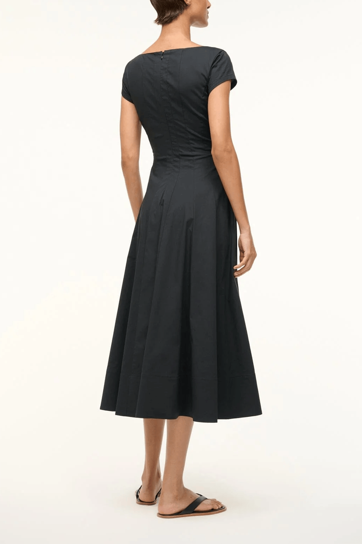 staud wells short sleeve dress STAUD Short Sleeve Wells Dress | Black | Size 00