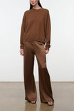 Staud Spencer Cashmere Sweater in Cigar
