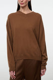 Staud Spencer Cashmere Sweater in Cigar