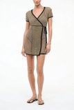 Staud Spritz Dress in Thyme/Black