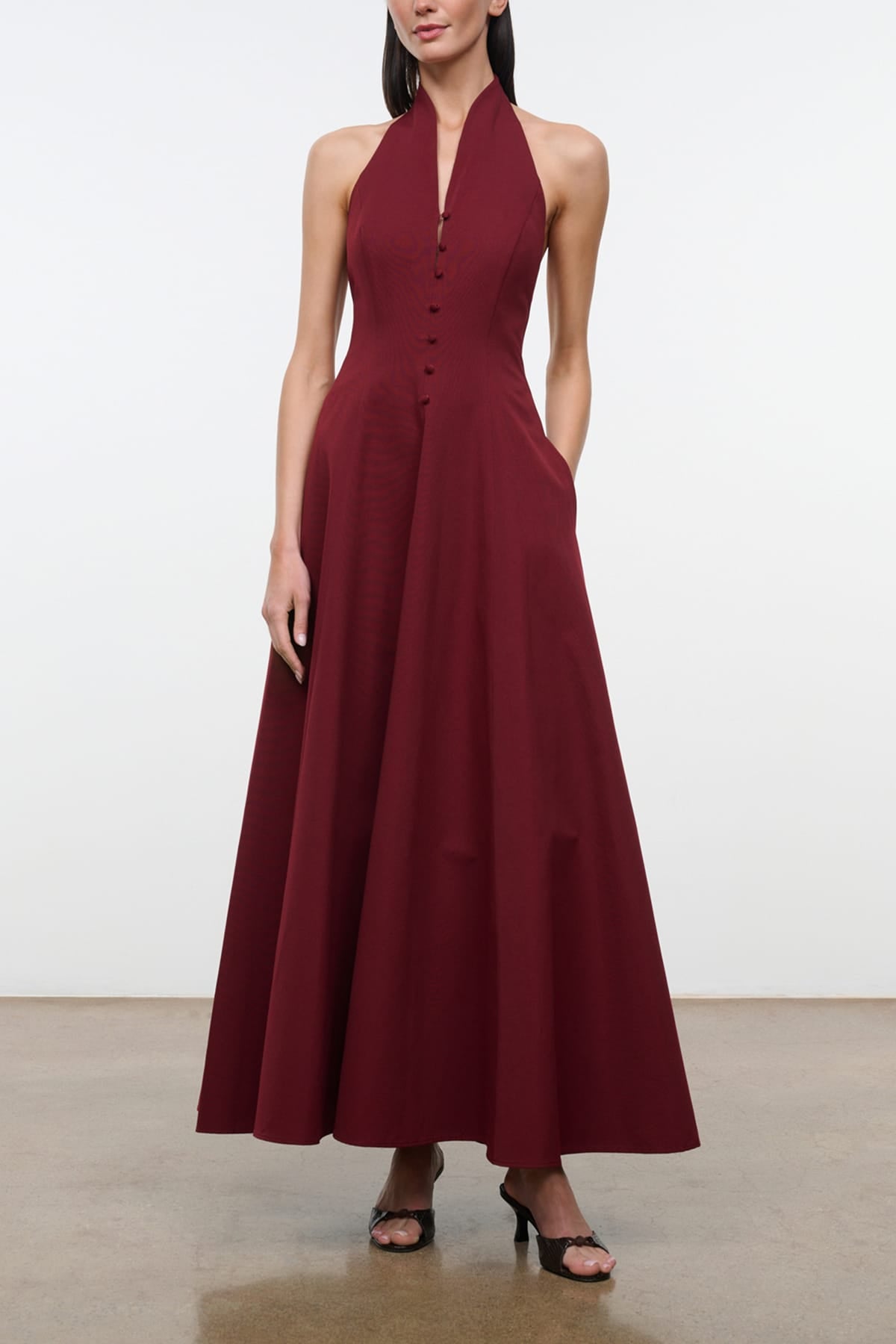 Staud Stella Dress in Carmino