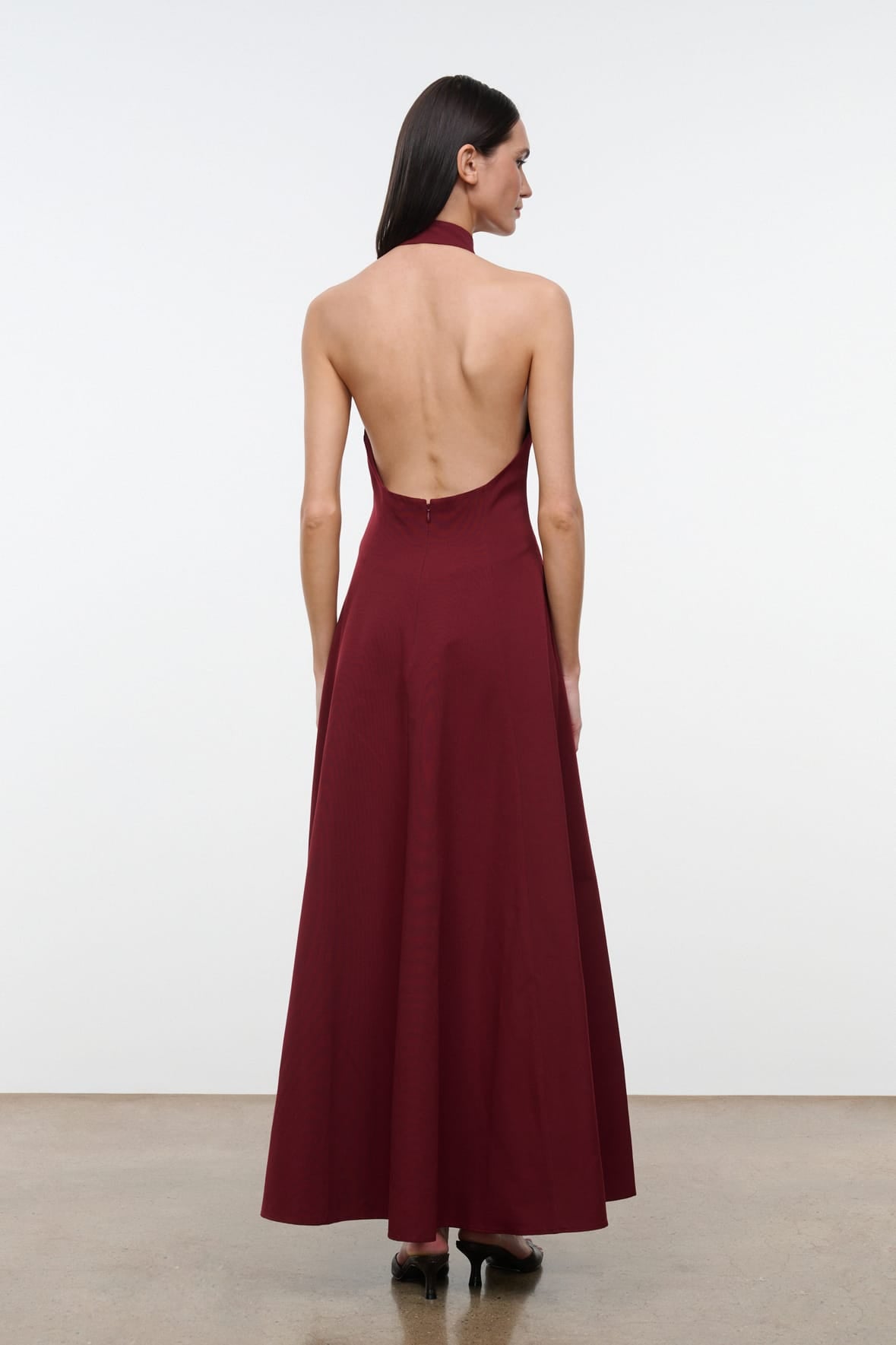 staud halter dress Stella in Carmino – Hampden Clothing Color:PURPLE HIBISCUS Zapaka Women Dark Red Slip This style is a