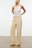 Staud Stroll Silk Pant in Monday Stripe