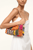 Staud Timmy Convertible Shoulder Bag in Multi Bayadere Stripe