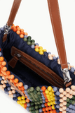 Staud Timmy Convertible Shoulder Bag in Multi Bayadere Stripe