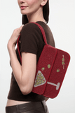 Staud Tommy Beaded Bag in Extra Dirty