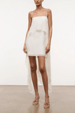 Staud Valencia Mini Dress in White
