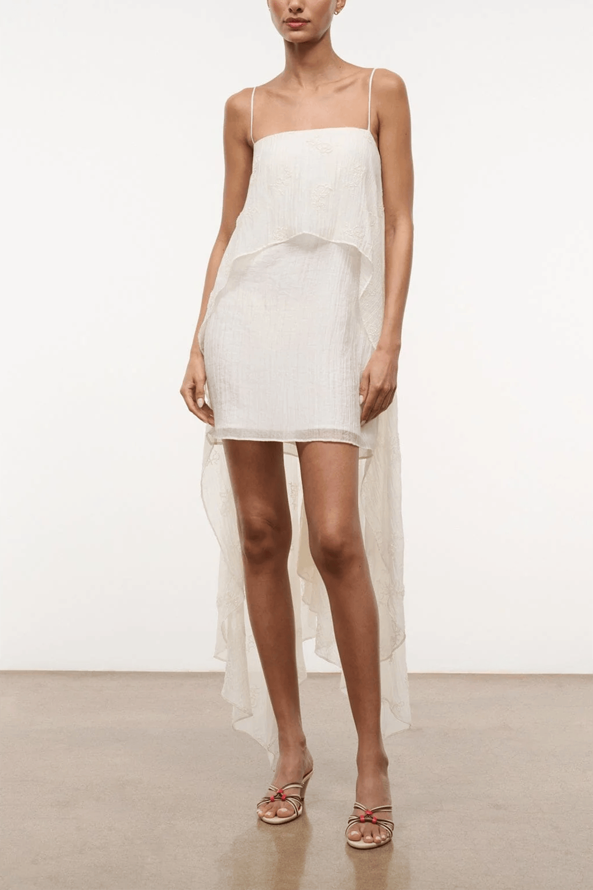 Staud Valencia Mini Dress in White – Hampden Clothing