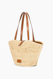 Staud Vista Raffia Tote in Natural/Tan