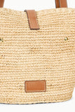 Staud Vista Raffia Tote in Natural/Tan