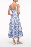 Staud Wells Dress in Blue Toile