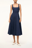 Staud Wells Dress in Navy