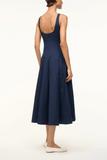 Staud Wells Dress in Navy