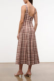 Staud Wells Dress in Tuscany Plaid