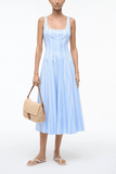 Staud Wells Dress in Ventura Stripe
