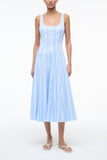 Staud Wells Dress in Ventura Stripe