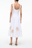 Staud Wells Dress in White Embroidery