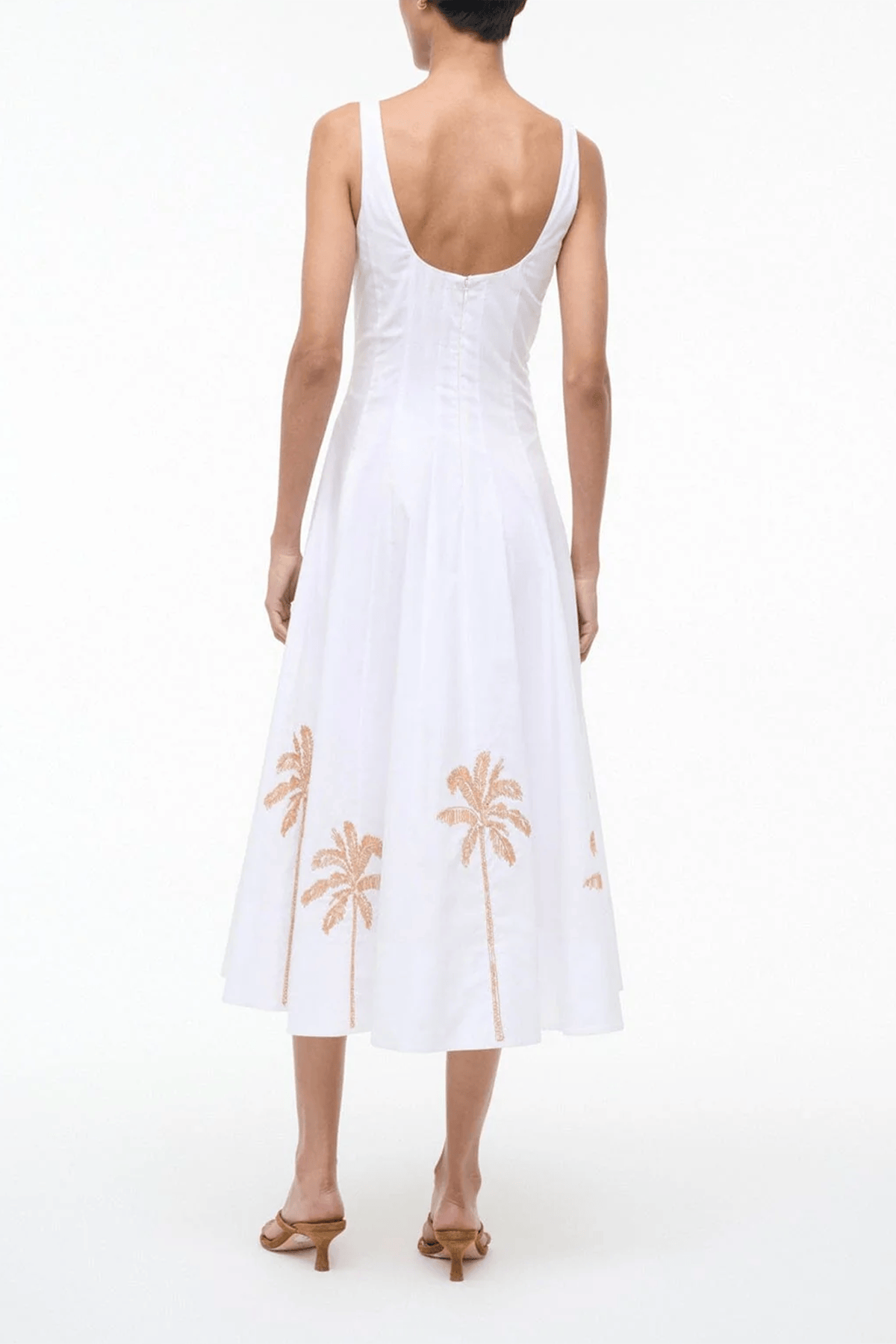 Staud Women's Wells Palm-Embroidered Minidress - White Embroidery - Size 6 Staud Women's Wells Palm-Embroidered Minidress - White Embroidery - Size 6