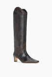 Staud Western Wally Boot in Espresso Distressed
