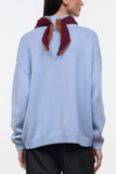 Staud Winston Sweater in Powder Blue Multi